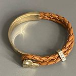 Guess Gold and Brown Rope Heart Adjustable Bracelet Photo 3