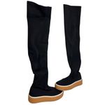 Free People 36 US 5.5-6 Outer Limits Thigh High Black Stretch Boots Over Knee Photo 5