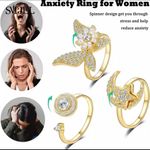 Adjustable 925 Spinner Ring, Anti Anxiety |Meditation Ring | Worry Ring | Stress Photo 1