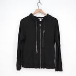 Victoria's Secret Black Zip Up Hoodie Sweatshirt Size L Photo 1