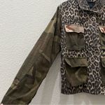 ALL SAINTS Finch Camo Leopard Camouflage Green Jacket Size M Photo 6