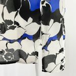 Who What Wear Floral Print Sleeveless Blouse Tank Top White Black Blue Size Small Photo 6