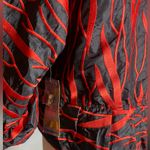 NWT Samuel Dong XL Black Red Textured Crinkle Tie Photo 6