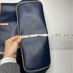 Coach  Metro Horse & Carriage Navy Blue Xlarge Tote‎ Bag Satchel Travel Purse Photo 4