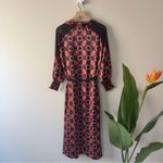 MISA Los Angeles Floral Wrap Dress Robe Long Sleeve Tie Waist Made in USA XS EUC Photo 4