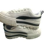 Mayze Leather Sneakers Size 7.5 In Puma White Puma Black Photo 6