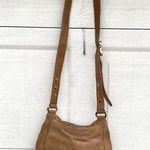 Treesje Womens Purse Crosbody Tan Gold Studded Adjustable Straps Photo 2
