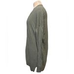 Gap Green Cardigan Horizontal Ribbed 100% Cotton Long Sleeve Medium Tall EUC Photo 1
