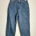 Universal Threads Universal Thread Floral Embroidered High Rise Straight Jeans 10/30S Photo 4