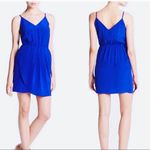 Amanda Uprichard  Blue Silk Faux wrap Dress S Photo 1