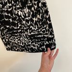 Ann Taylor Graphic Sonnet Print Tie Waist Dress Black White Geo Sheath NO BELT M Photo 8