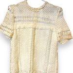 AQUA  white pintelle top size small Photo 5