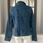 Wrangler Denim Jacket Dark Wash Stretch Weathered, Blue Size XL New w/Tag Photo 4