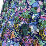 Vintage Retro Basis Cotton Blue Floral Short Sleeve Romper Women’s Medium Photo 2