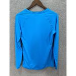 Under Armour  Long Sleeve Shirt Womens Medium Blue Fitted Heat Gear Outdoors Gym Photo 5