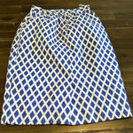 Vintage Constance Sanders Diamond Printed Pencil Skirt High Waisted Geometric 2 Blue Photo 7