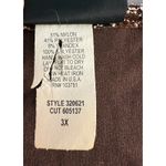 Maggie Barnes Vintage Brown Tunic Top White Micro Beaded Size 3X Glam Party Photo 8