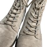 Lucky Brand Suede Lace Boots Ankle Lug Sole Stacked Heel Combat Size 8 38.5 Photo 3