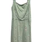 Hollister Light Green Floral Sleeveless Ruffled Spaghetti Strap Mini Dress XS Photo 4