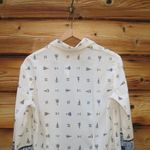 NWT Cream Print Western Blouse Top M Blue Size M Photo 5