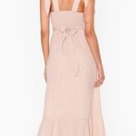Show Me Your Mumu Claire Midi Dress In Dusty Blush Crisp Photo 2