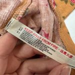 Free People Bodysuit Womens Small Orange Floral Dylan Thermal Long Sleeve Henley Photo 7