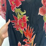 American Vintage Vintage Y2K 90s Black Floral Rose Dress Size Medium Fairycore Whimsical Goth Photo 5