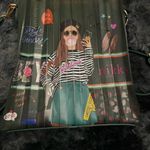 Nicole Lee Nikky By  Say Cheese Purse Graphic Print Trendy Girl Cross Body Green Photo 1