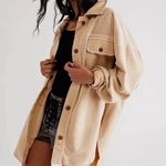 Free People Ruby Oversized Shacket Mustard Seed Size Medium Outerwear Cozy Photo 0