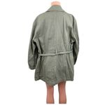 ASOS Women's Belted Trench Coat Open Front Notch Collar Sage Green US 12 Photo 1