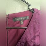 Forest Lily Plum Floral Design Flutter Sleeve Wide Leg Jumpsuit Size 4 Purple Photo 3