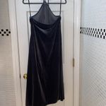 Banana Republic gunmetal grey velvet halter dress.Poly/Spandex. Size MP.NWT Photo 7