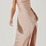 ASTR The Label Palisades Cowl Neck Maxi Dress Sz XL Champagne color Photo 0