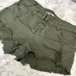 Billabong Green Distressed Jean Shorts NWOT Photo 13