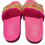 Jessica Simpson NWT Colorful Beaded Slip On Sandals Women 7 Slides Pool Beach Photo 4