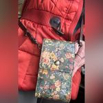 Patricia Nash Authentic  Floral Leather Flap snap card/Phone crossbody Photo 1