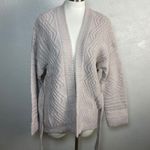 PINCH Oatmeal Cable Knit Belted Cardigan S/M NWT Cozy Chunky Winter Sweater Photo 8