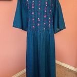 Anna Maxwell vintage 90’s denim pleated teachercore grannycore plus NWT 5X dress Pink Photo 0