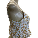 Self Esteem  Size XL Flowers & Leaves Design Smocked Crop Top New With Tags Photo 1