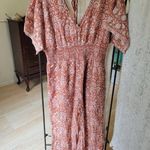 Cleobella Rent the runway sz small printed jess orange floral jumpsuit printed Photo 6