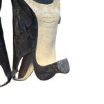 ANYI LU Shoes Womens Size 40.5 Patent Leather‎ Peep Toe Slingback Heels Italy Black Photo 12