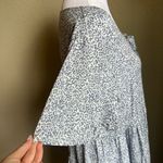 Daytrip v-neck short sleeve tiered blue print mini dress | medium Photo 3