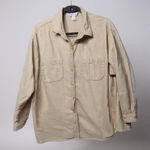 Old Navy  The Boyfriend Shirt Beige Speckled Button Down Long Sleeve Women's XL Photo 0