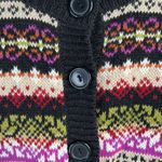 Tiara International Vintage Tiara Size M Cardigan Sweater Fair Isle Button Front Stripes Knit Women Photo 3