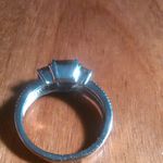 Brazilian Smoky Quartz Stainless Steel Three Stone Fancy Ring (Size 9) Photo 9