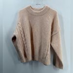 Madewell  Women's‎ Beige Cable Havener Pullover
Sweater Long Sleeve Size large Photo 2