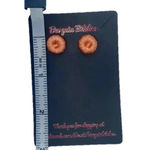 New fall earrings orange crochet button stud retro style earrings fall fall Photo 2