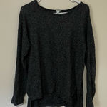 Aerie  Women’s Charcoal Gray Waffle Knit Crewneck Thermal Sweater Size Small Photo 0