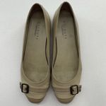 Talbots Size 10 Finata Buckle Flat Leather Beige Sesame Ballet Round Toe Detail Photo 1
