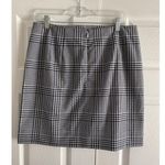 Loft Womens 8 Black Houndstooth Skirt Lined Collegiate Old Money Academia A Line Photo 5